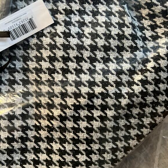 Lulu Dharma Canvas Weekender Tote Vacation Oversized Houndstooth Print Bag - Picture 4 of 4